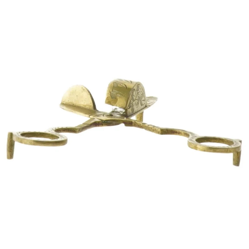 Antikke messing lysesakse (str. 17x6 cm)