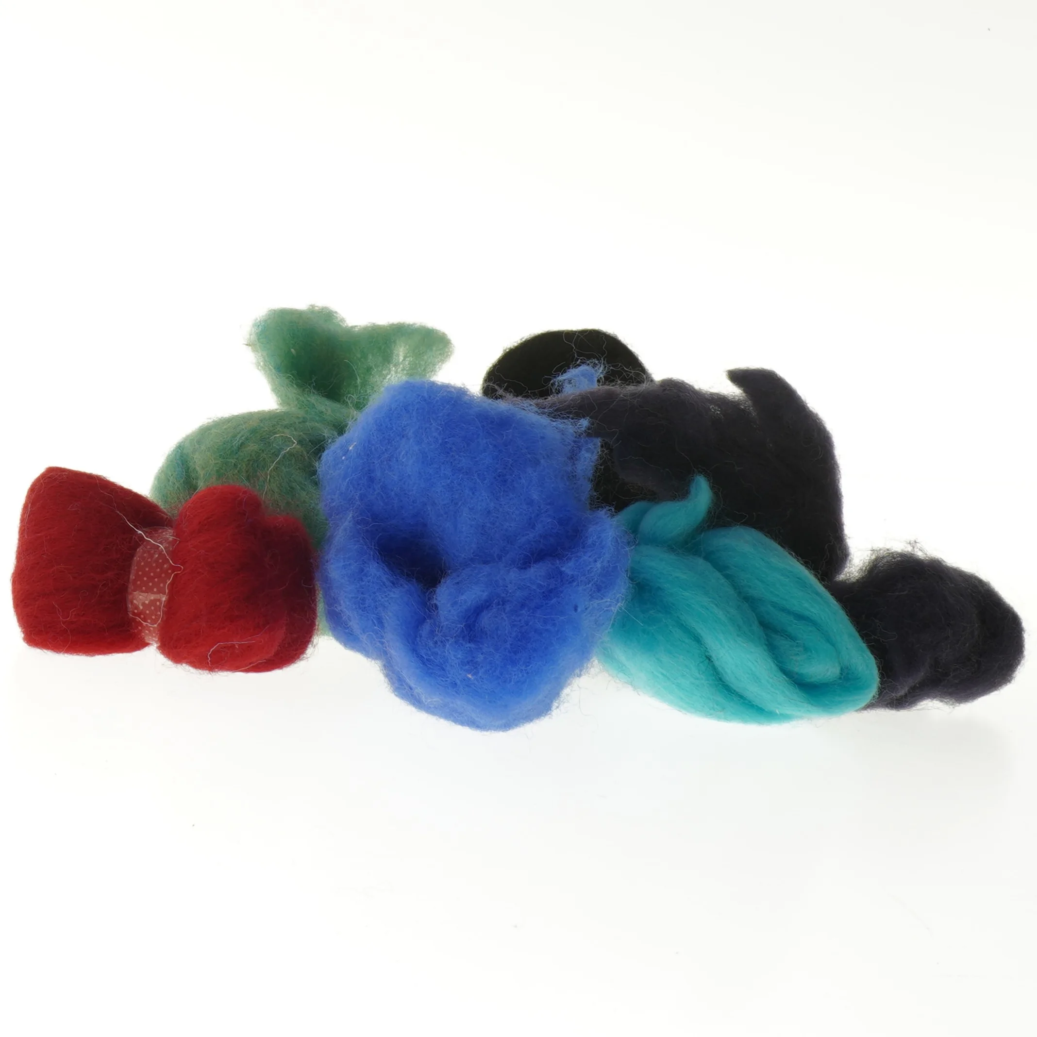 Filt uld i forskellige farver