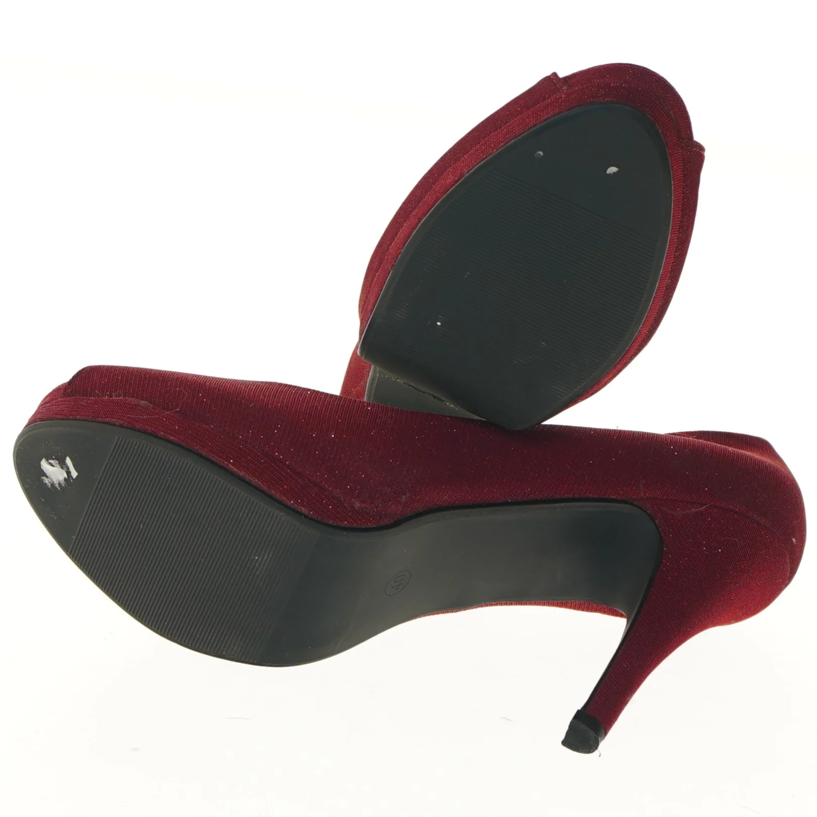 Røde stiletter med åbne tæer fra New Step (str. 40 )