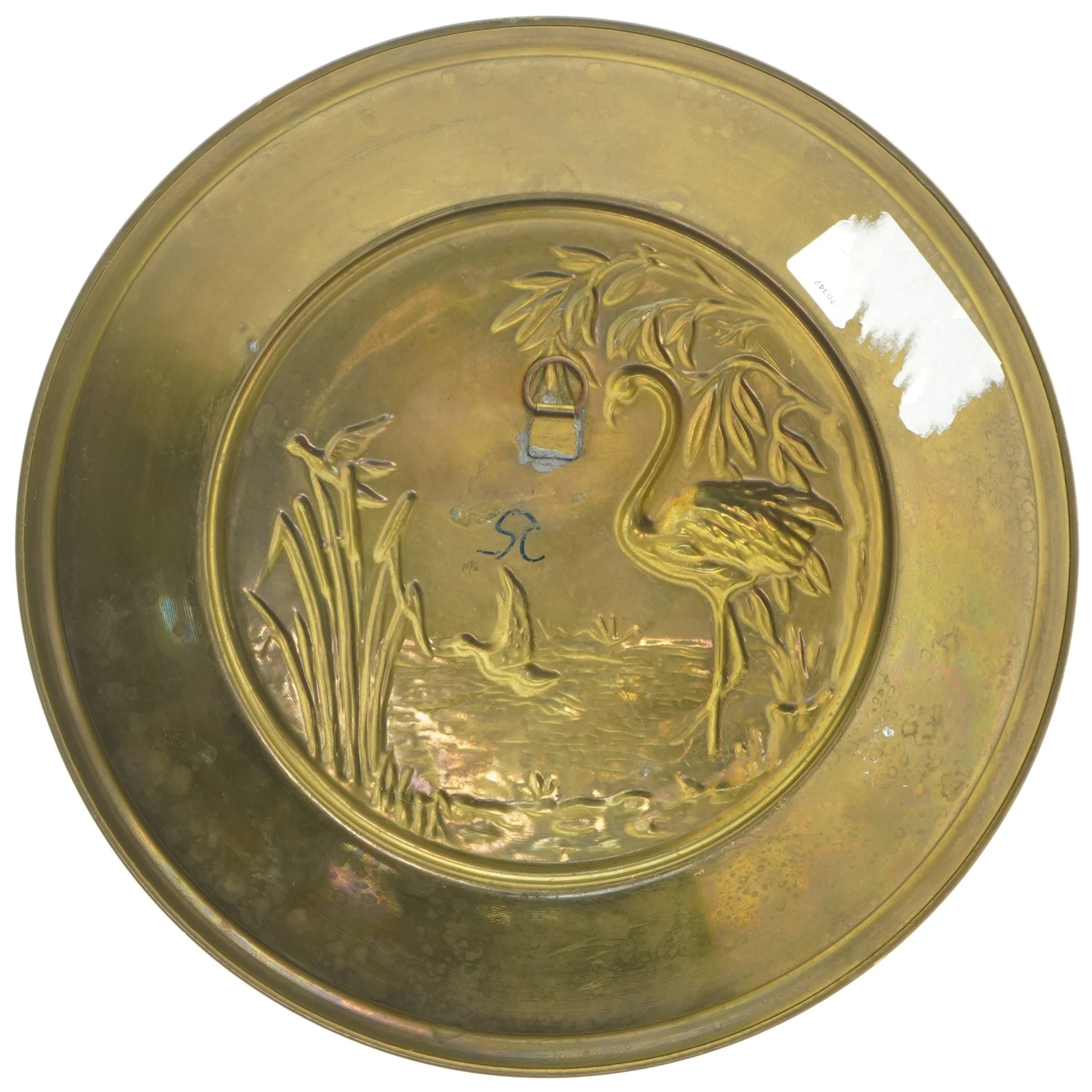 Dekorativt messing ophæng med fugle motiv (str. 26x2 cm)