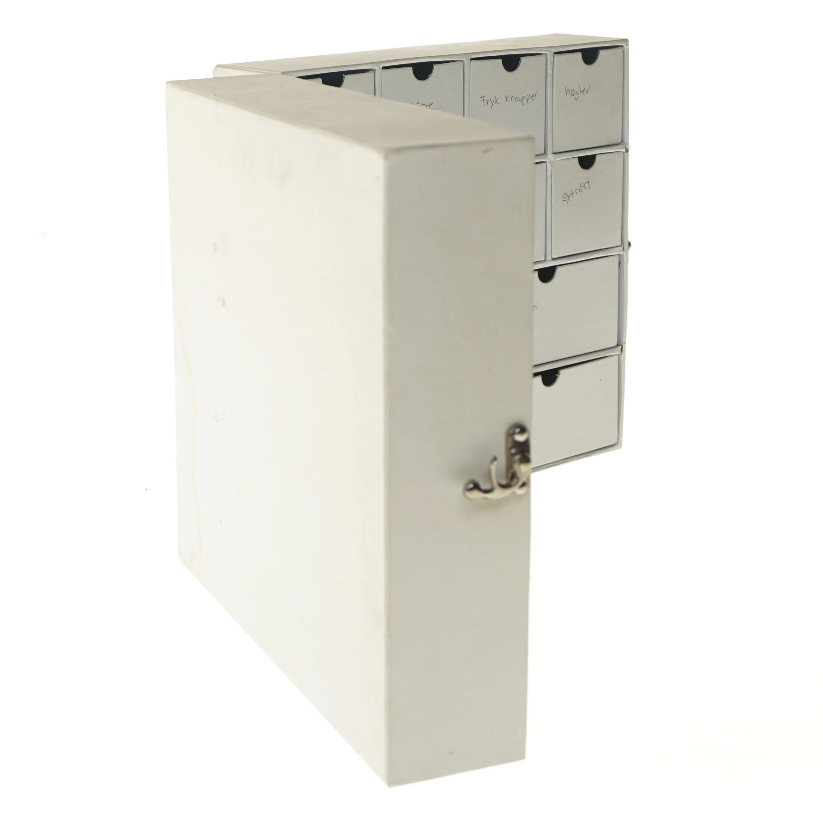 Opbevaringsboks med skuffer (str. 26,5x26,5 cm)