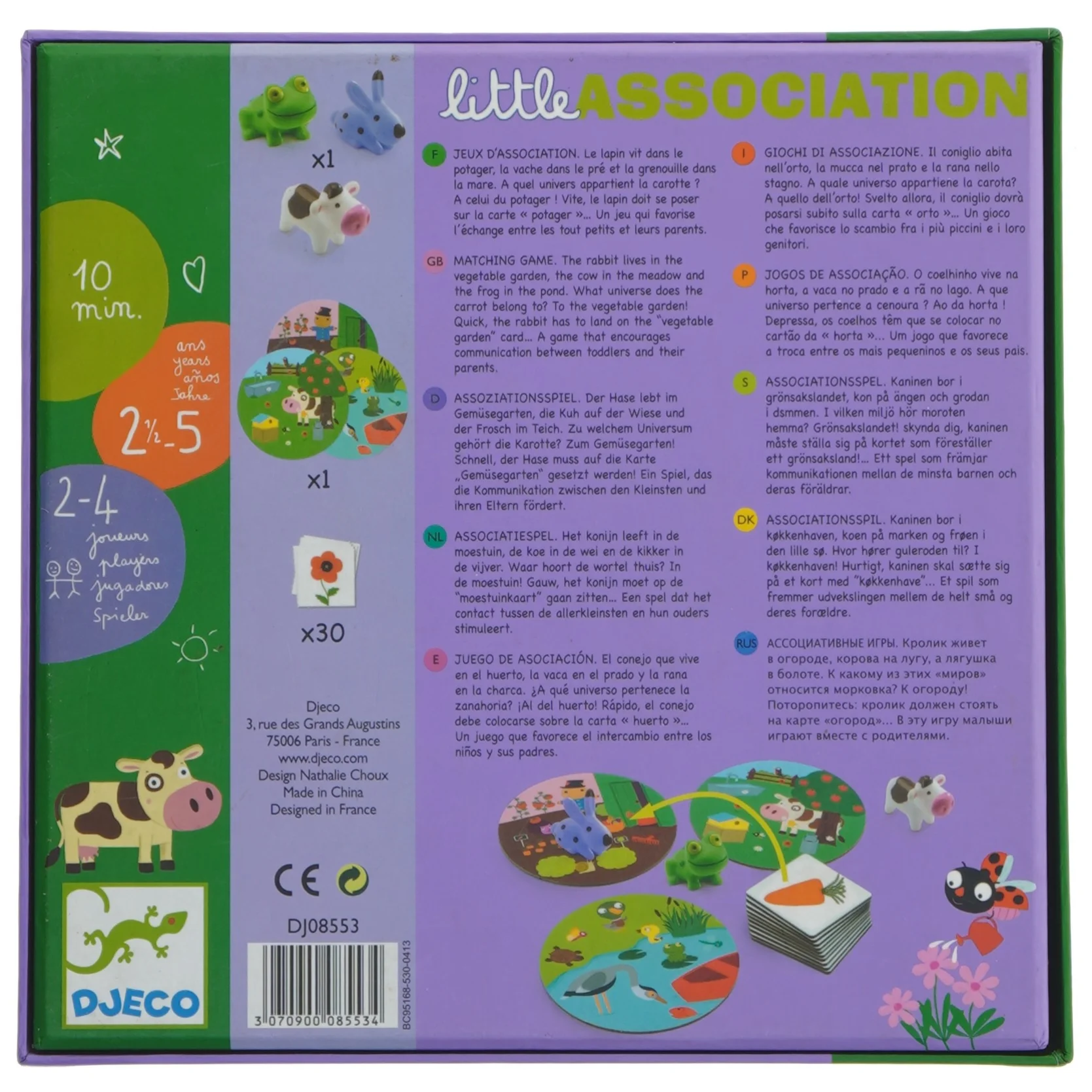 Little Association brætspil fra Djeco (str. 21x21 cm)