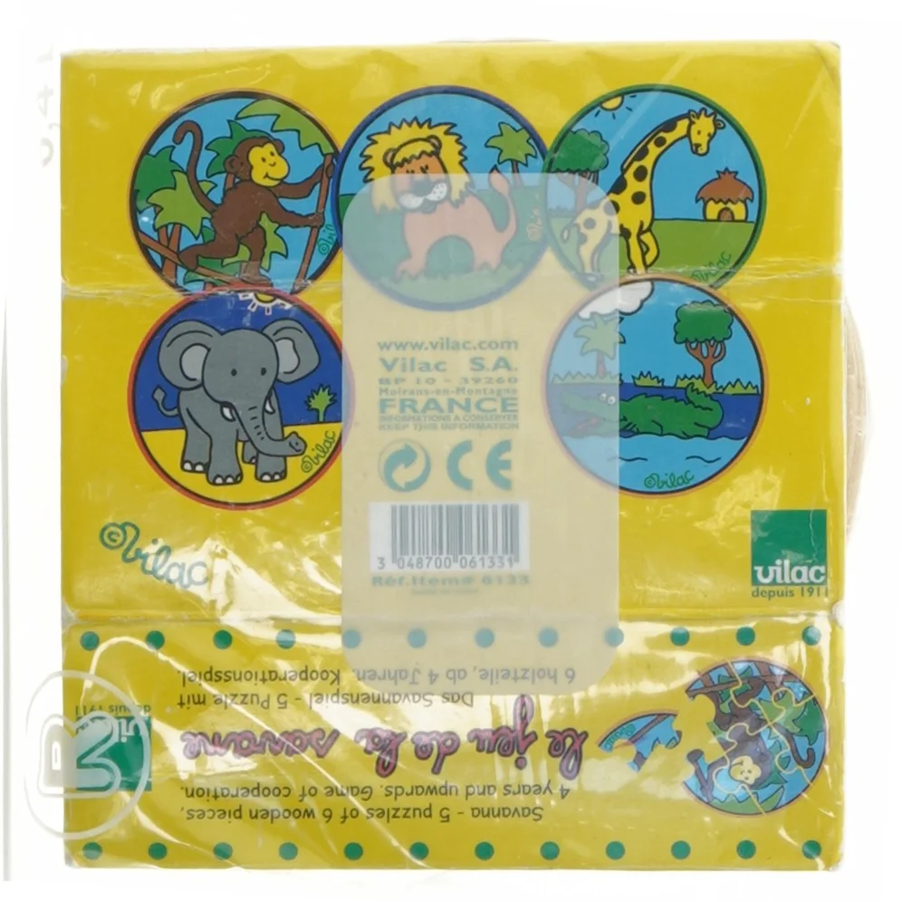 Le jeu de la savane puslespil fra Vilac (str. 5. puslespil)
