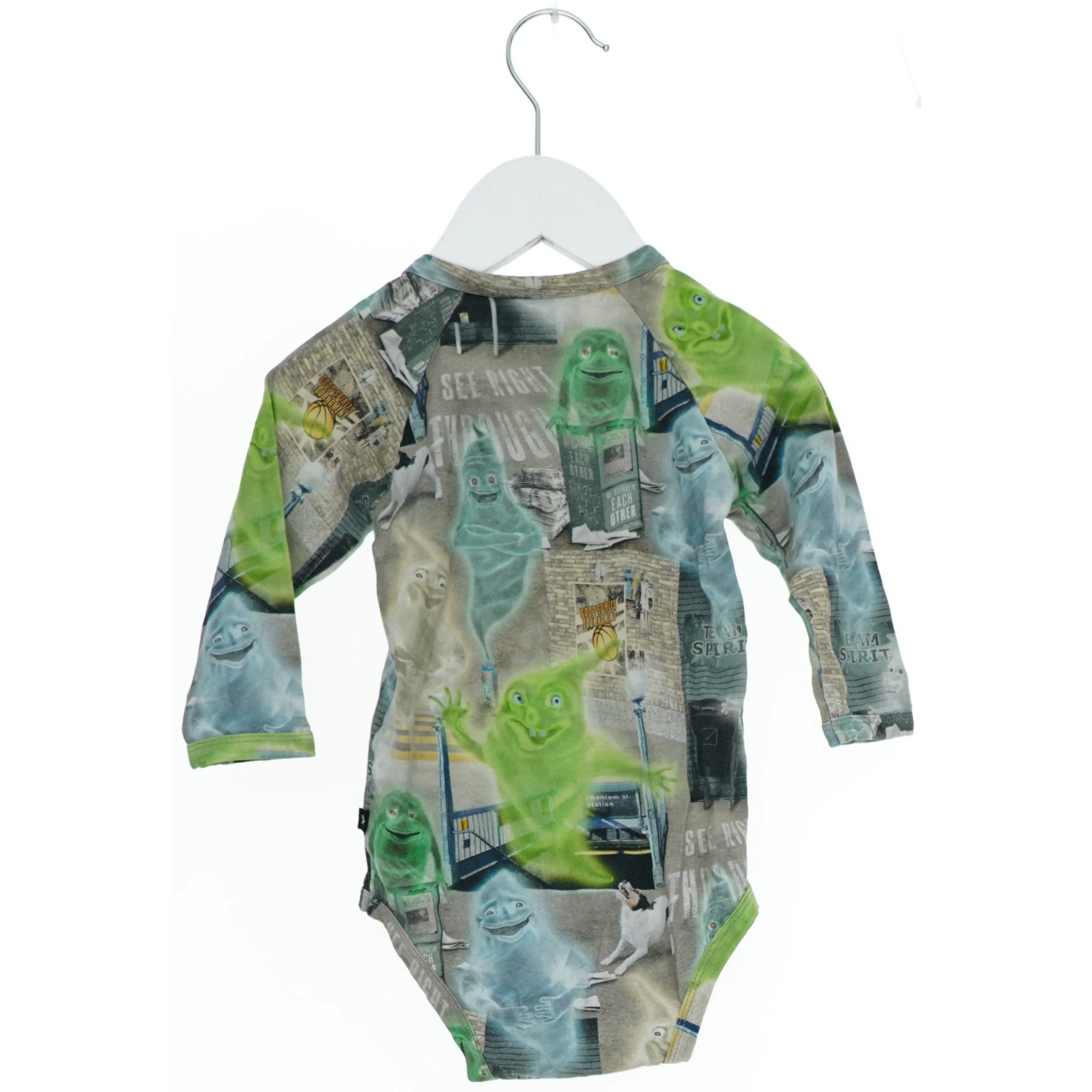 Langærmet bodystocking med spøgelsesmønster fra Molo (str. 68)