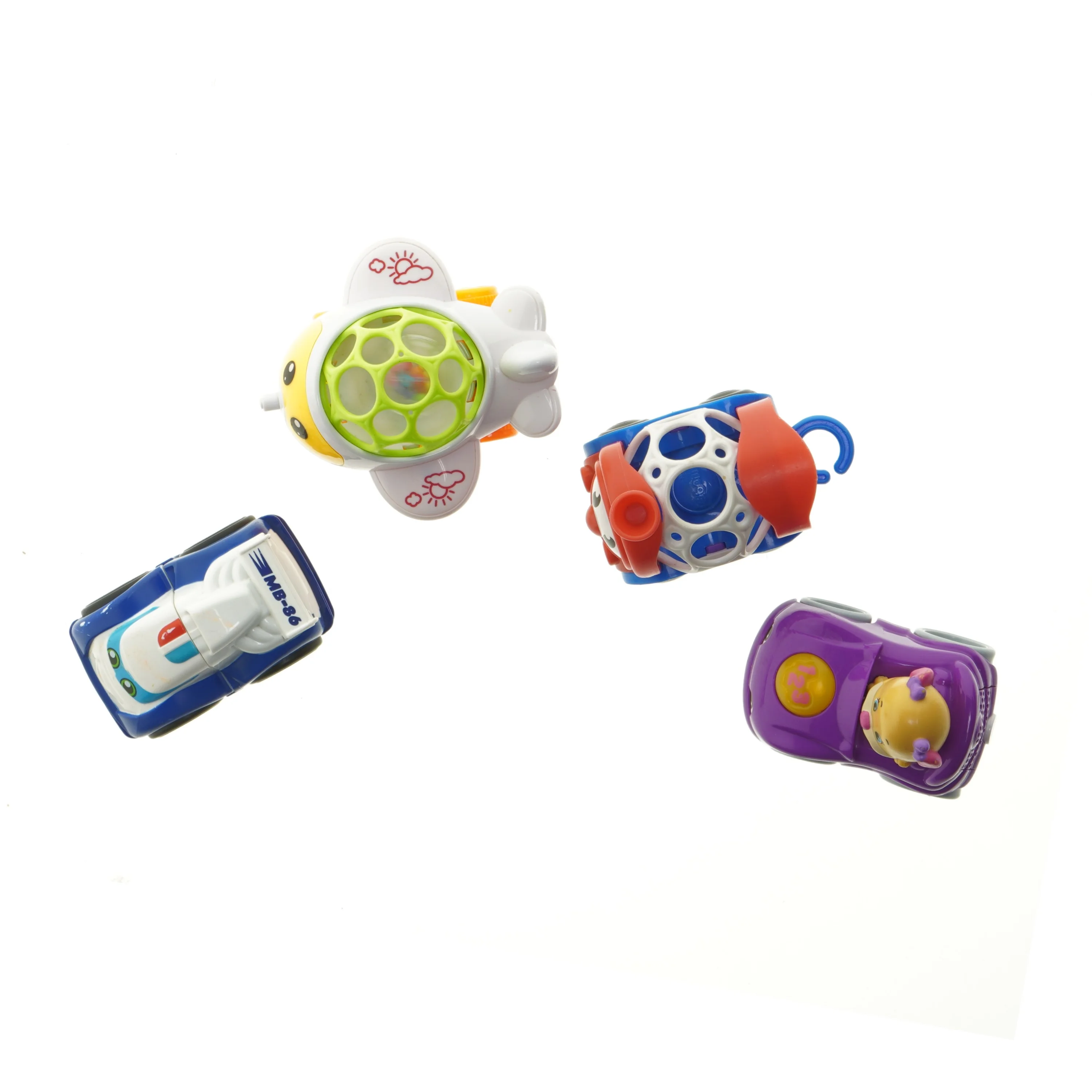 Legetøjsbiler, sæt af fire (str. 10,5 cm)