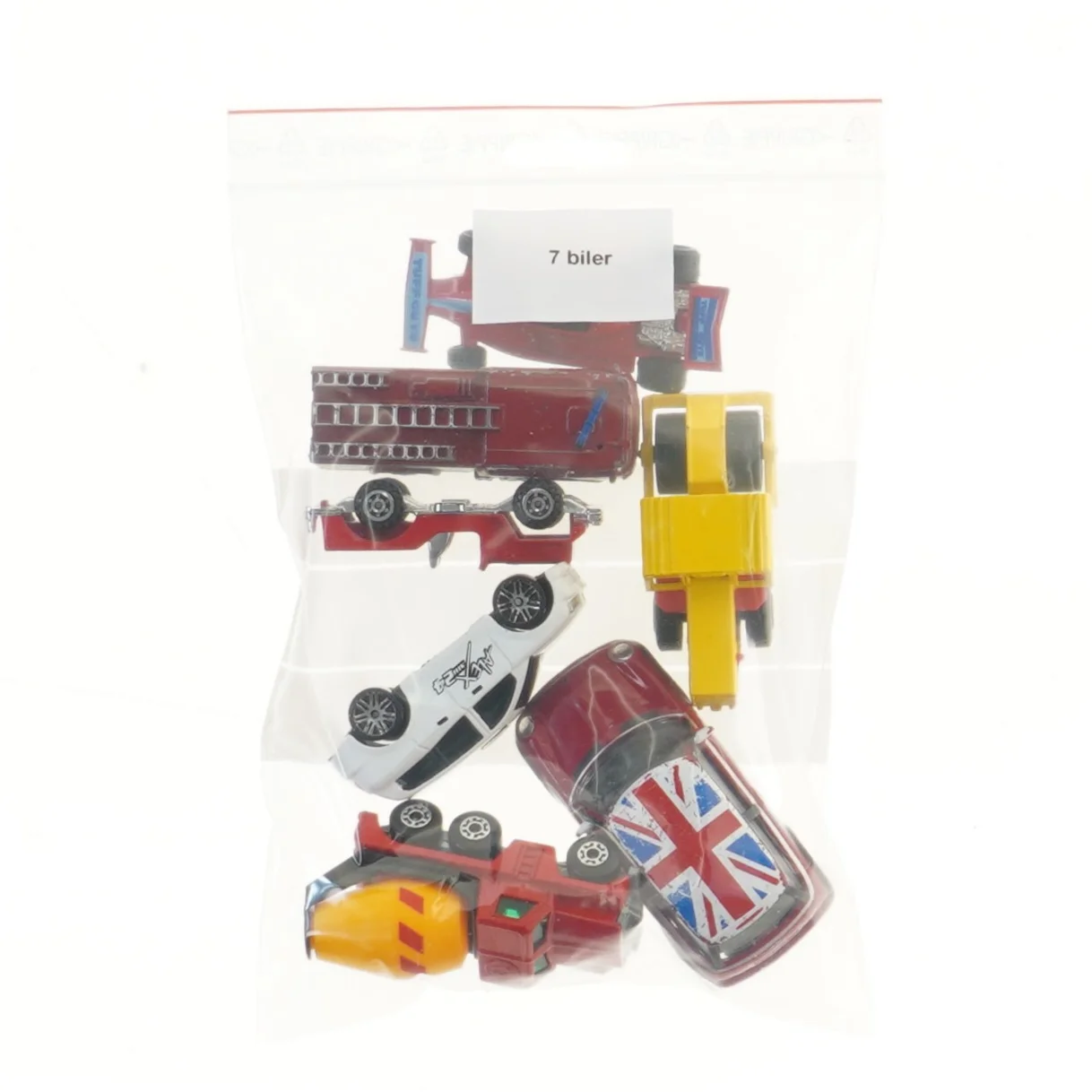 Sæt med små legetøjsbiler (str. 7 stk 7,5 cm)