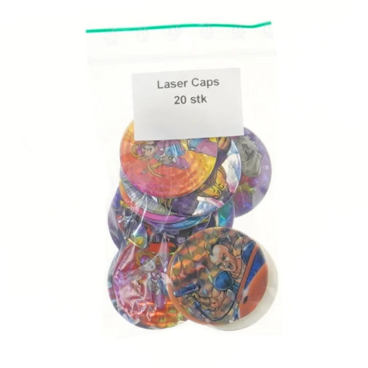 Dunkin laser caps samling (str. 20 stk 4,5 cm)