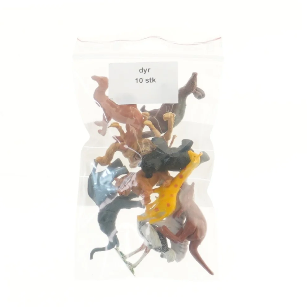 Sæt med 10 dyrefigurer (str. 10 stk 6 cm)