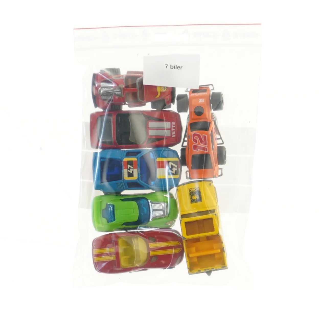 Sæt med 7 miniature legetøjsbiler (str. 7 stk 8 cm)