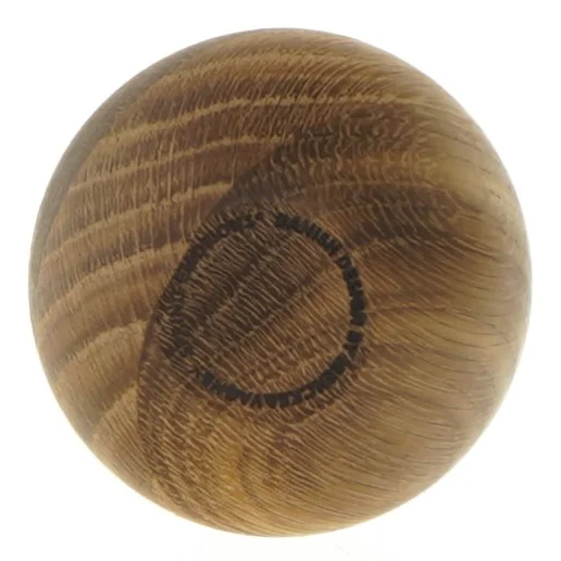 Træ kugle med smilemotiv (str. Ø 7 cm)