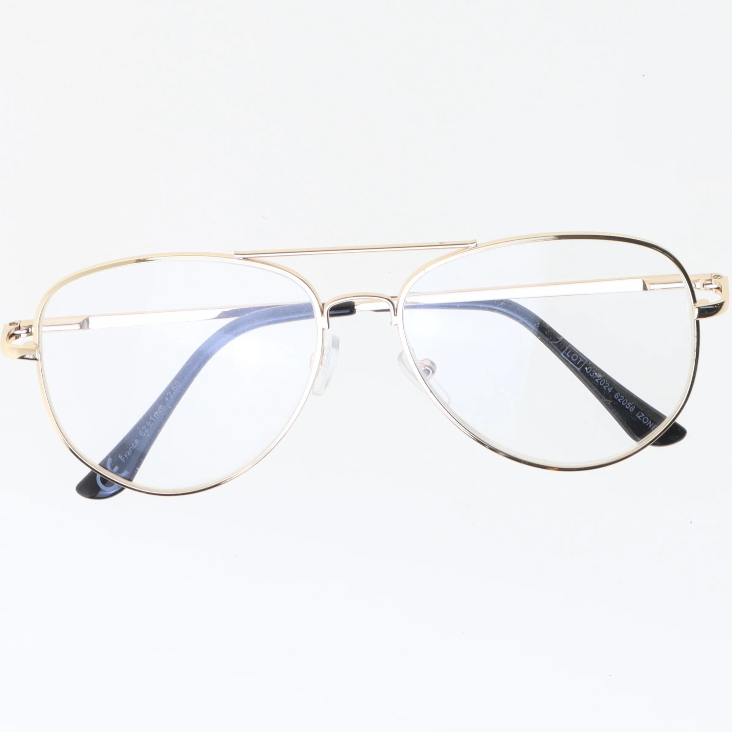 Briller med styrke +2,50 (str. styrke +2,50 længde 14,5 cm)