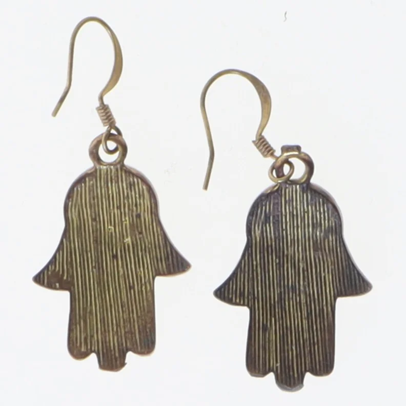 Hamsa øreringe med sten (str. 4 cm)