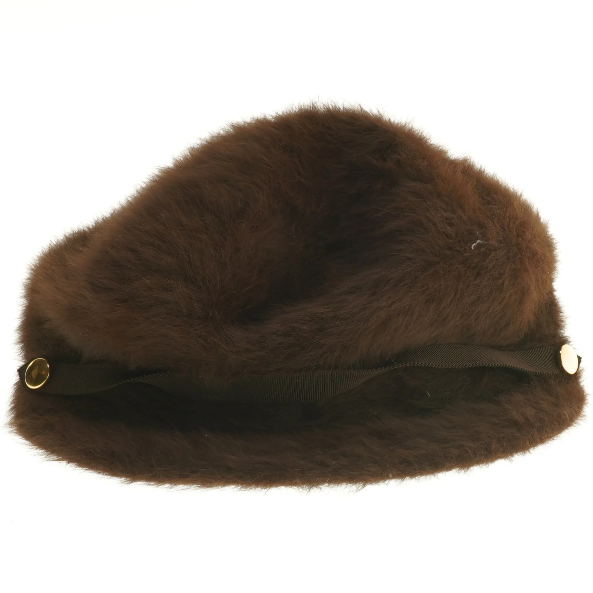 Brun pels hat fra Kangol (str. 23 cm)