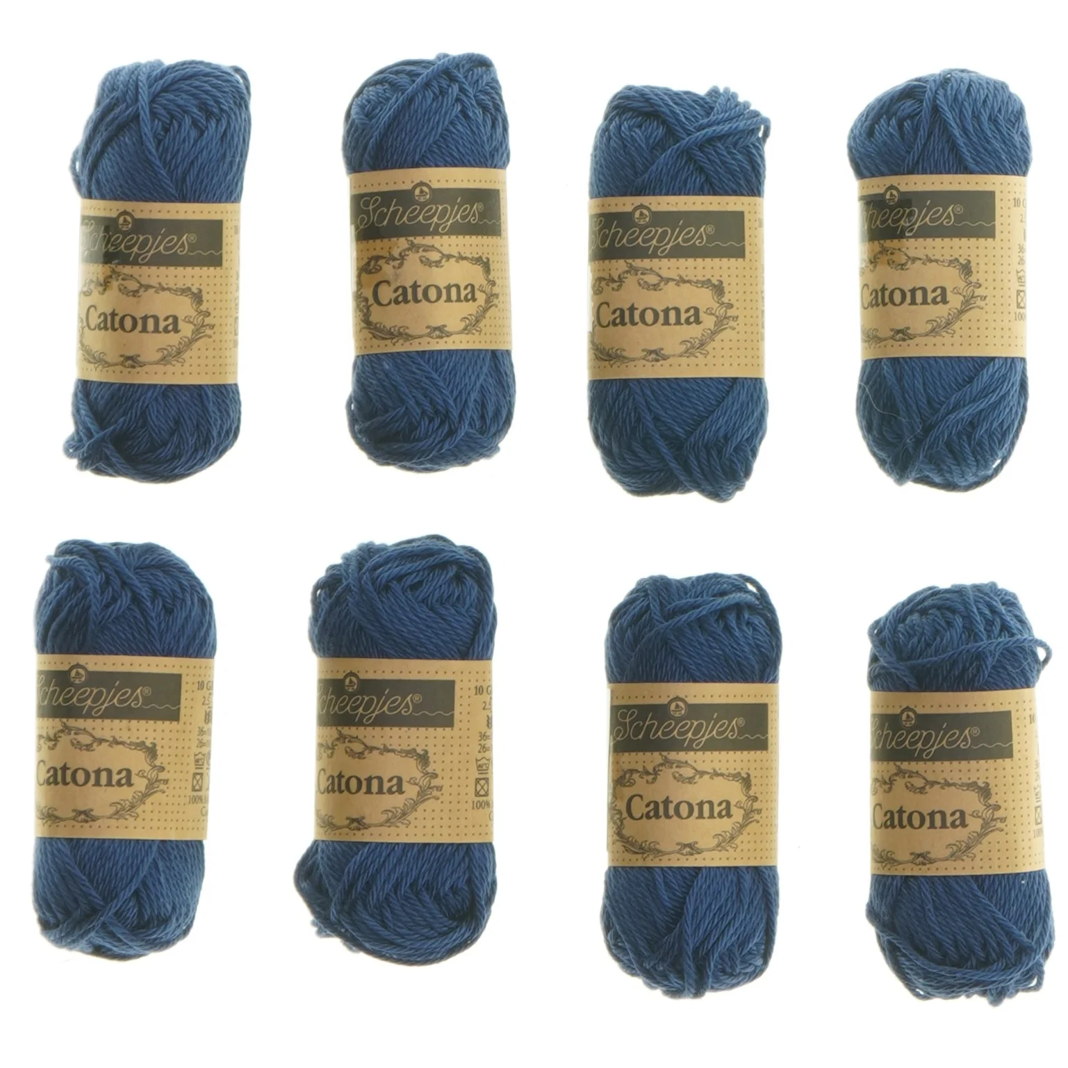 Scheepjes Catona garn - 8 stk (str. 8 stk 25 m cm)