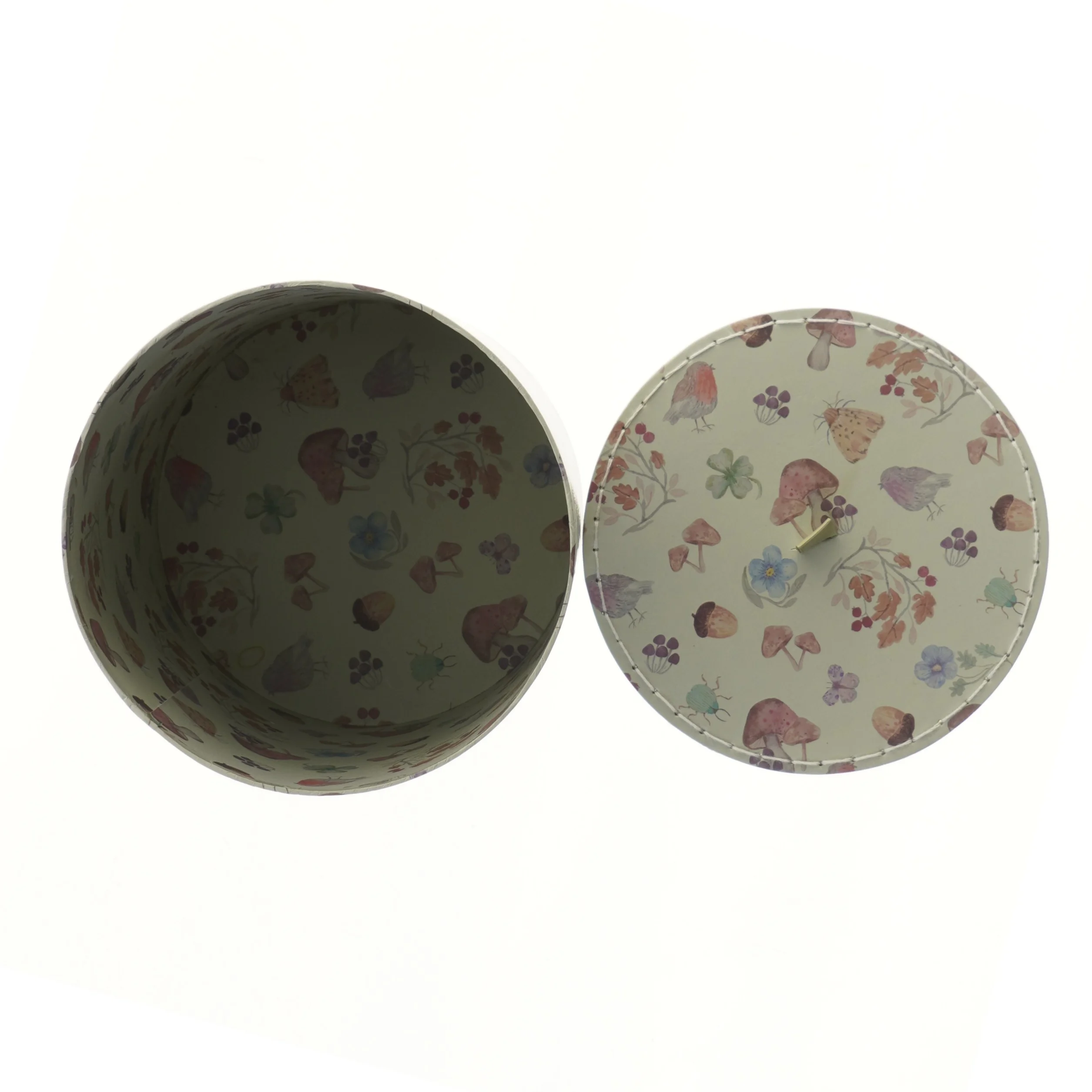 Dekorativ opbevaringskasse (str. Ø 21 cm længde 24 cm)