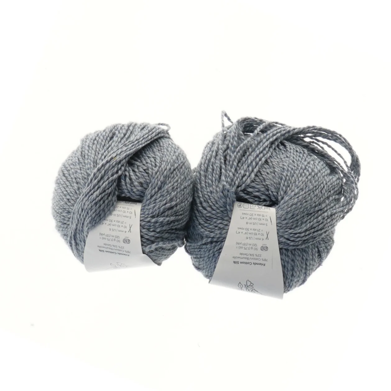 Hobbii Friends Cotton Silk garn fra Hobbii (str. 2 stk 120 m cm)