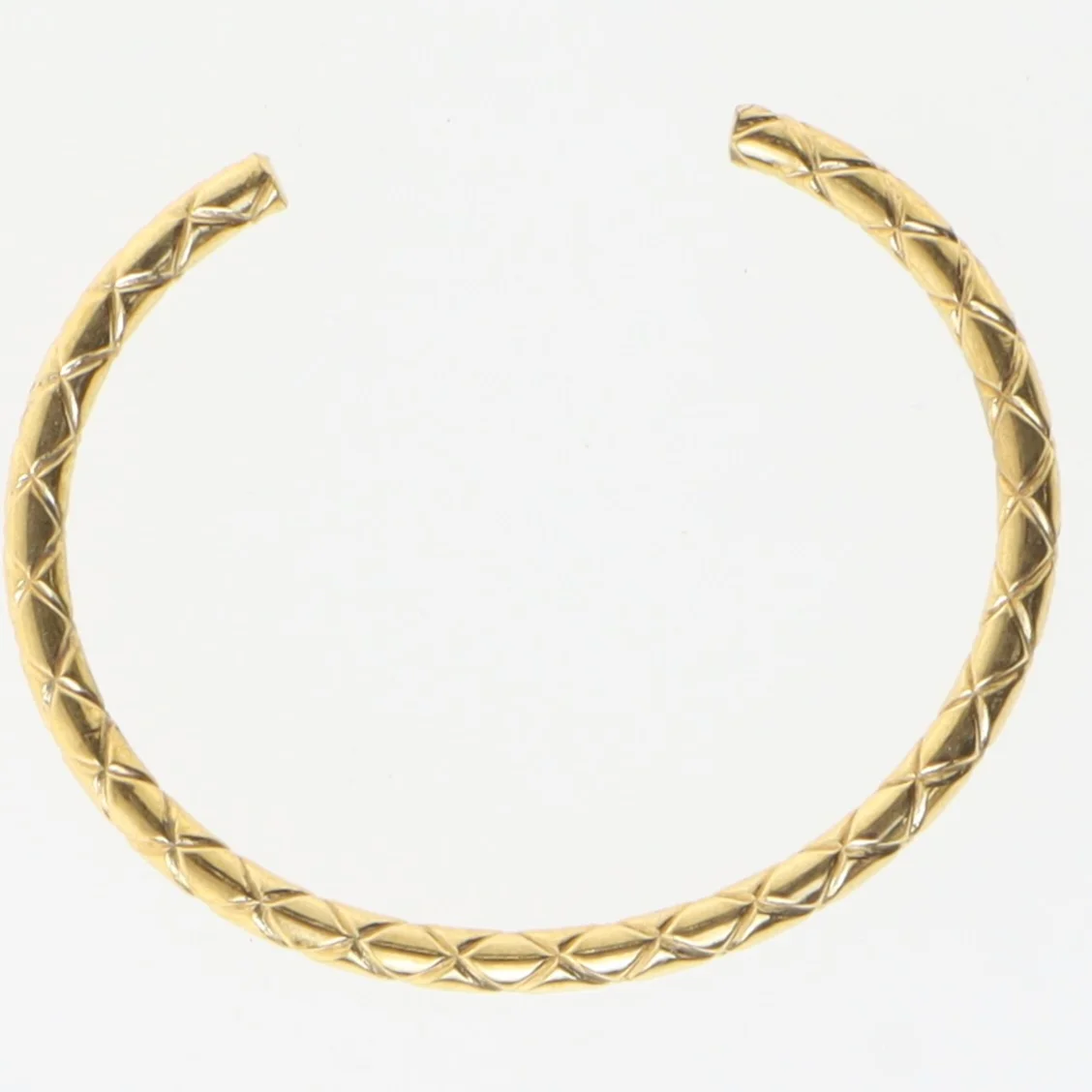 Guldbelagt armbånd (str. Ø 6 cm)