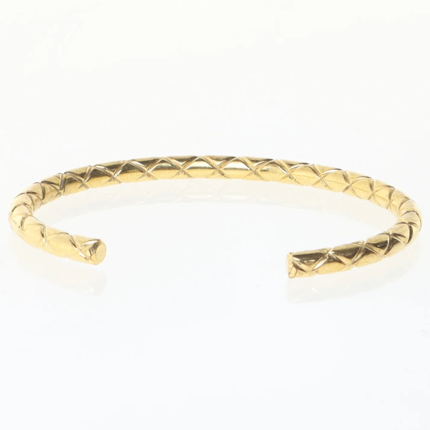 Guldbelagt armbånd (str. Ø 6 cm)