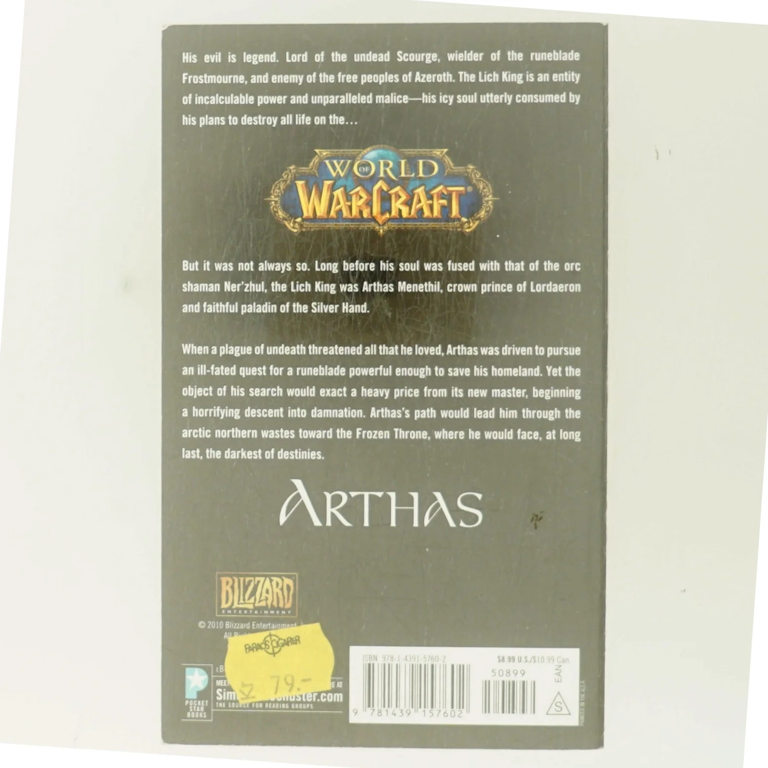 Arthas : rise of the Lich King af Christie Golden (Bog)