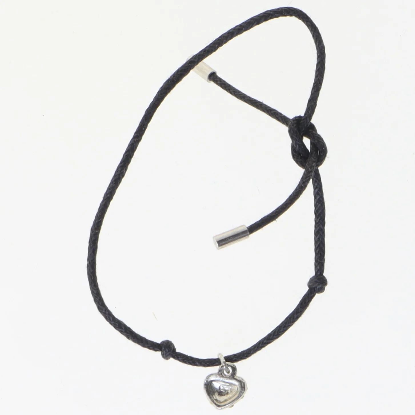 Armbånd / ankelkæde med hjertevedhæng (str. 31 cm)