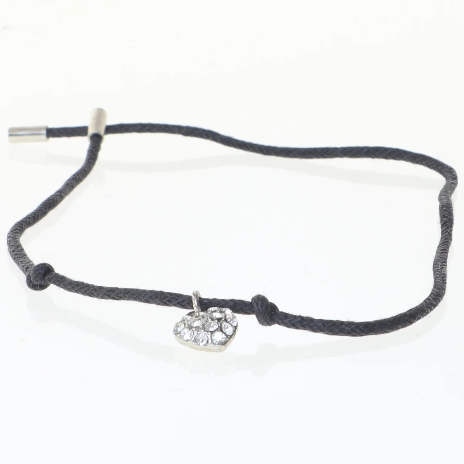 Armbånd / ankelkæde med hjertevedhæng (str. 31 cm)