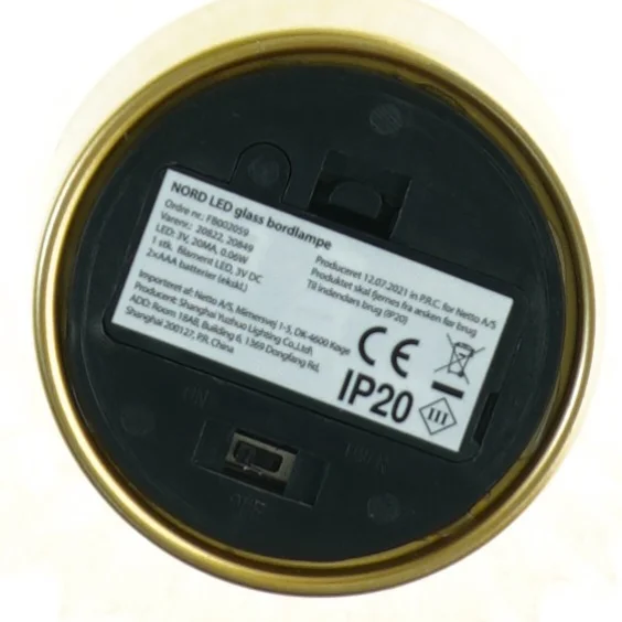 NORD LED Glas Bordlampe fra NORD (str. 18 x 11 cm)