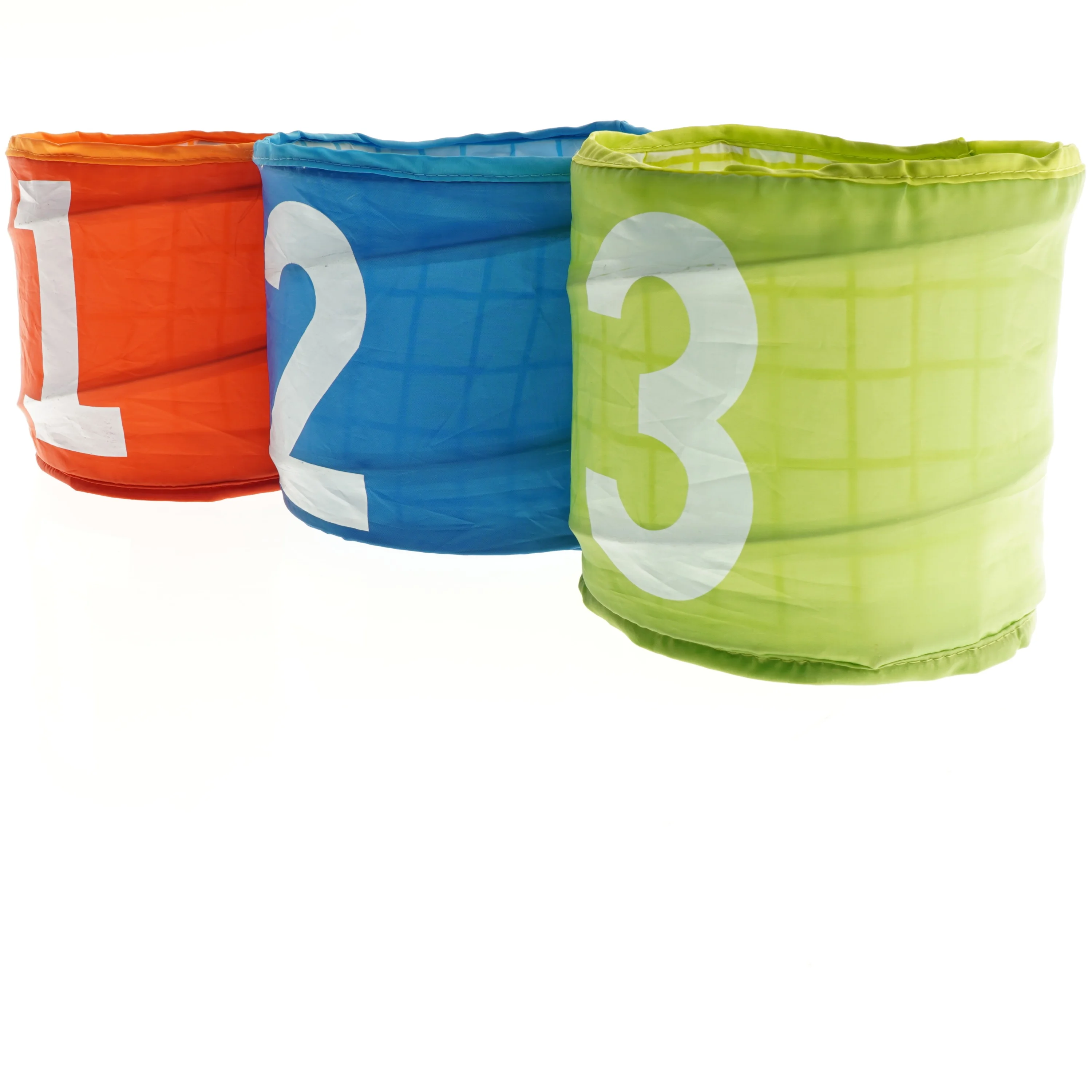 Farverige stofopbevaringsbokse (str. 18 x 17 cm)