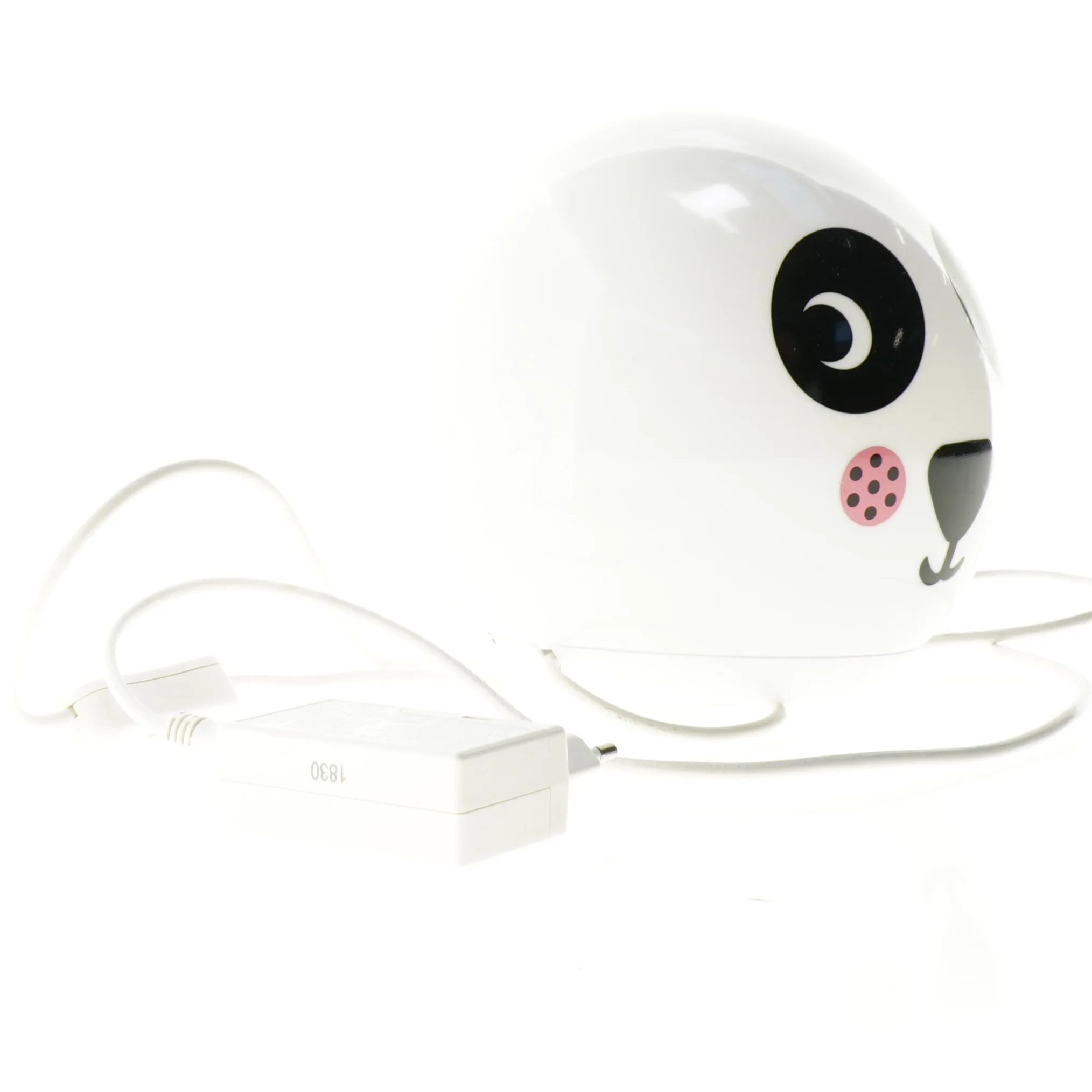 Hvid katteformet lampe fra IKEA (str. Ø 18 cm)