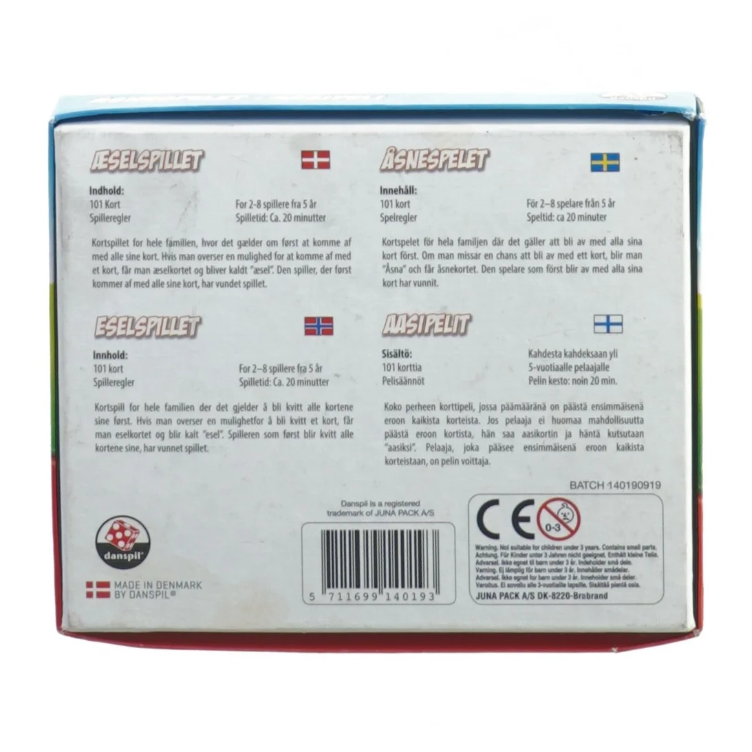 Æsel-spillet fra Dan Spil (str. 17 x 14 x 4 cm)