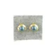 Turkis perle Clips øreringe (str. Ø: 2 cm)
