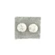 Howlit halvædelsten krystal Clips øreringe (str. Ø: 2,5 cm)