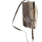 Brun krokodillepræget håndtaske (str. 35 x 16 cm)