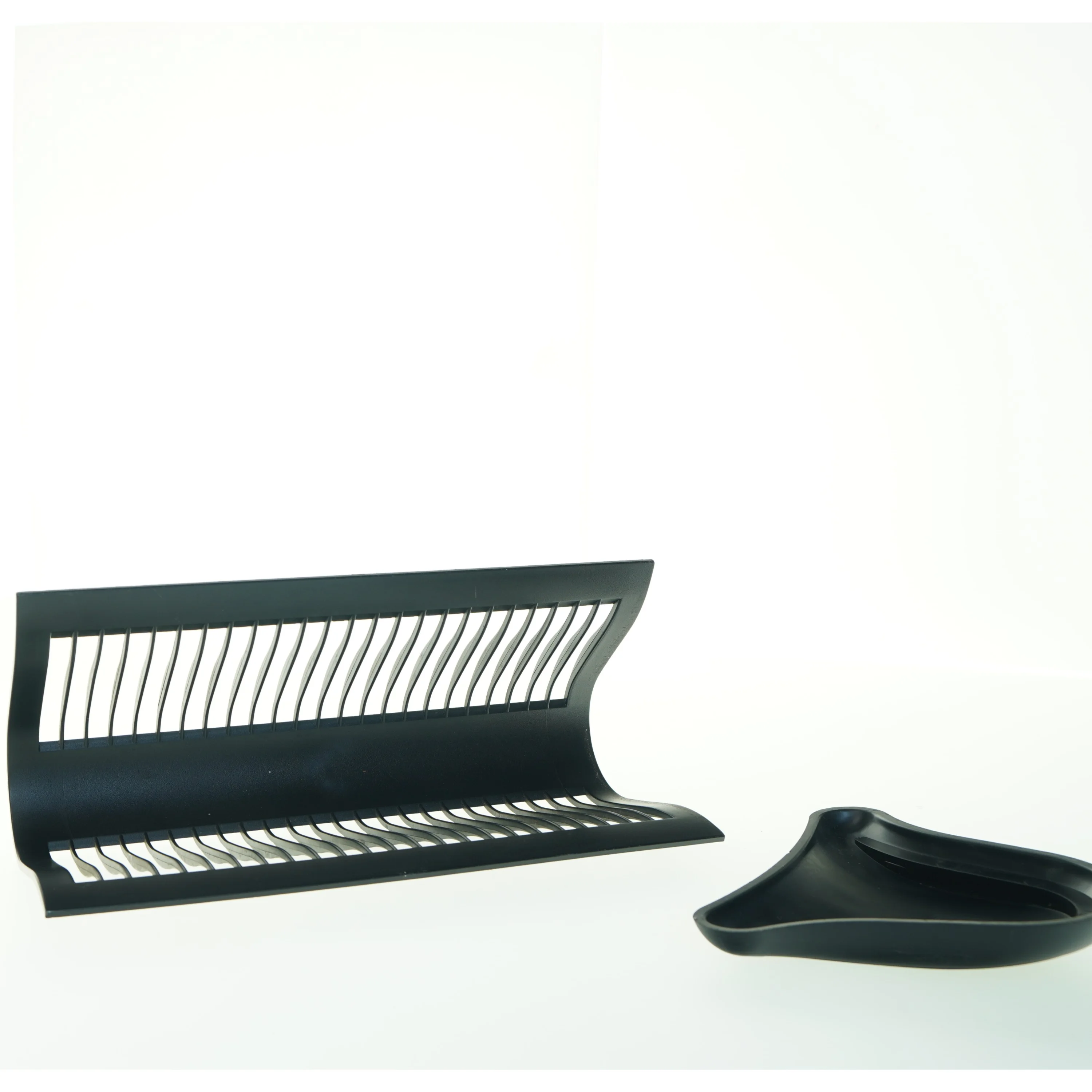 CD-holder med matchende tangentformet skål (str. 36x16x13 cm)