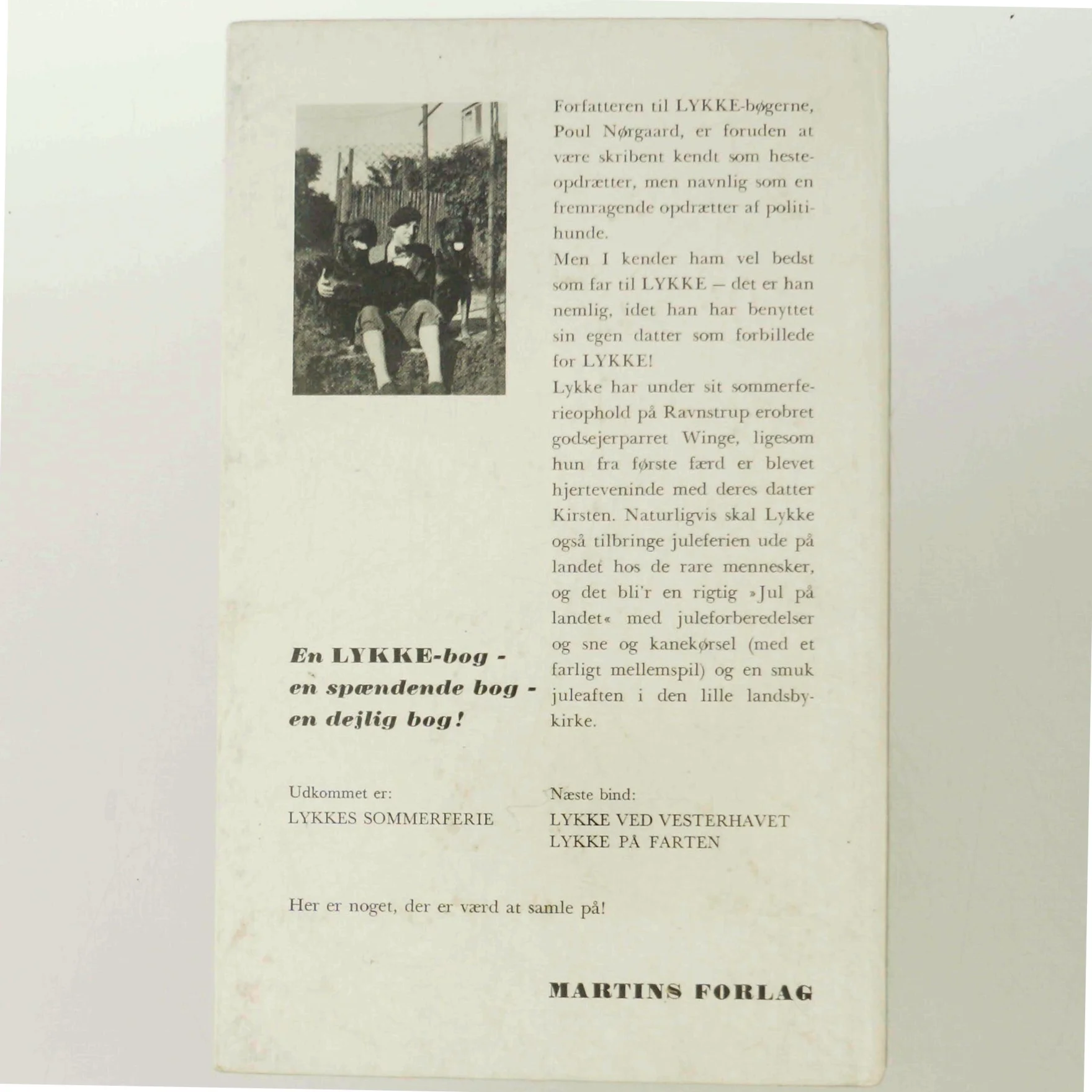 Bog: Lykke på Vinterferie af Poul Nørgaard fra Martins Forlag