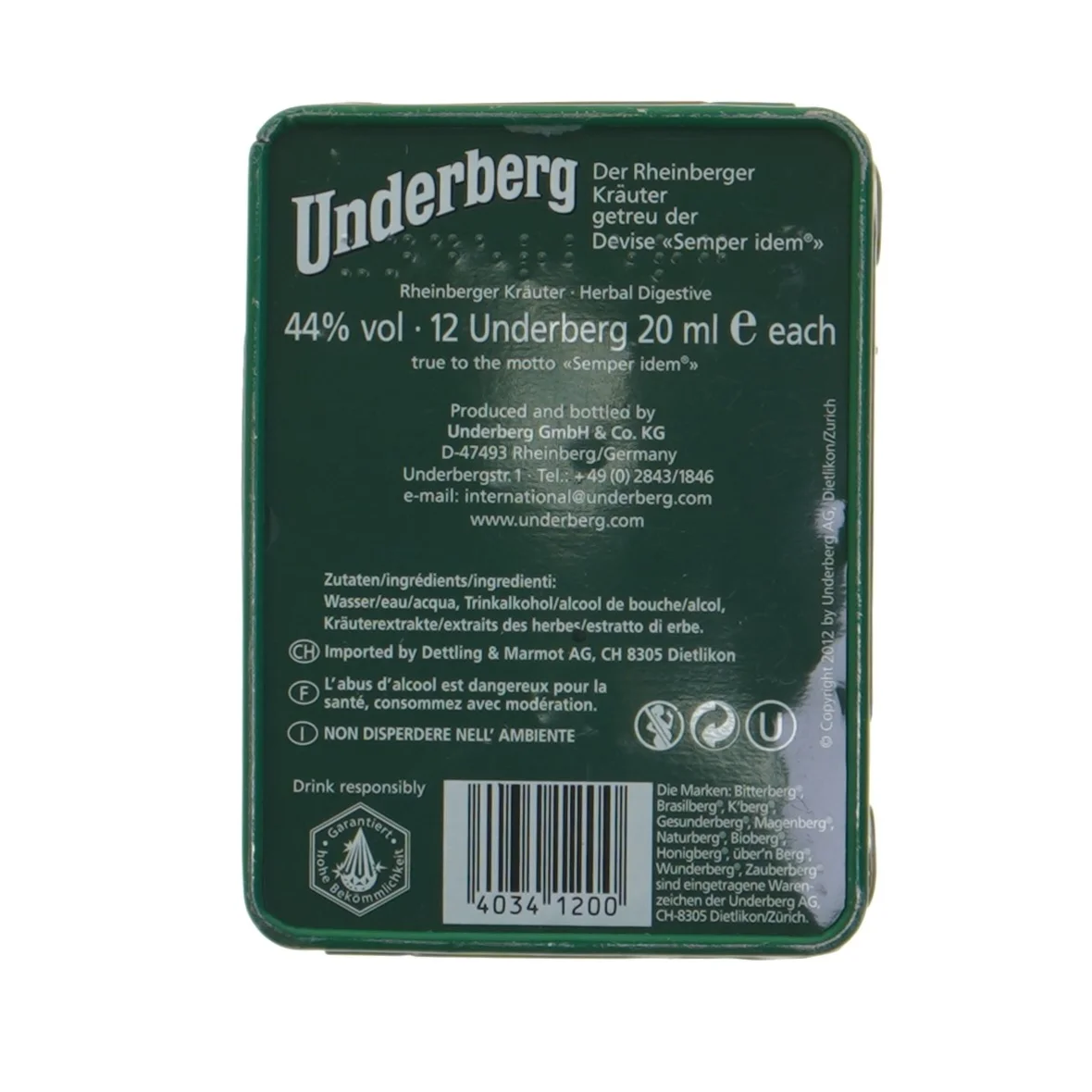 Underberg metal æske (retro)