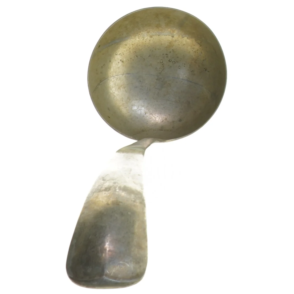 Langskaftet sølv suppe ske / øse (str. 31 cm)