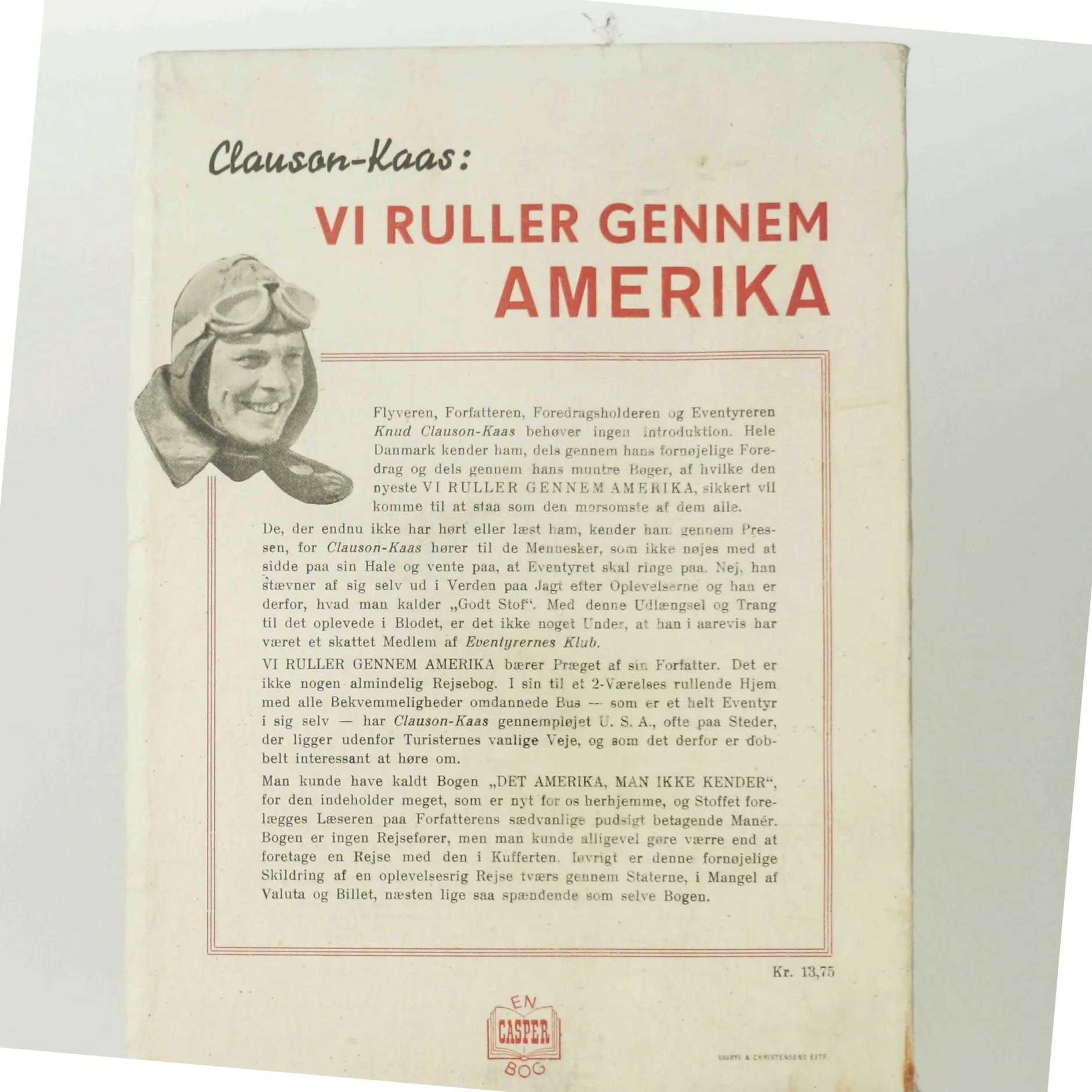 Rejsebog 'Vi Ruller Gennem Amerika' af Clauson-Kaas