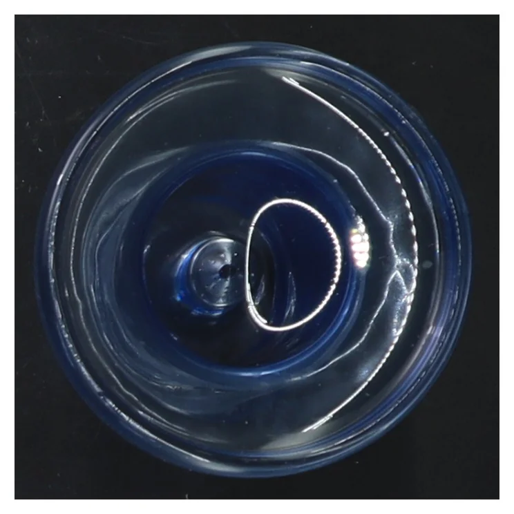 Lille blå vase / lysholdere (str. 8 cm)