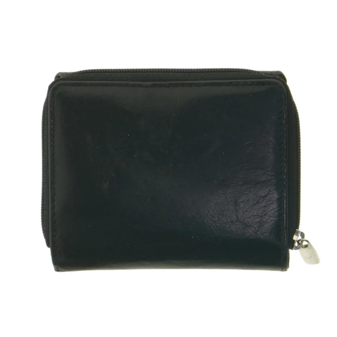 Sort læderpung fra Belsac (str. 11,5x9 cm)