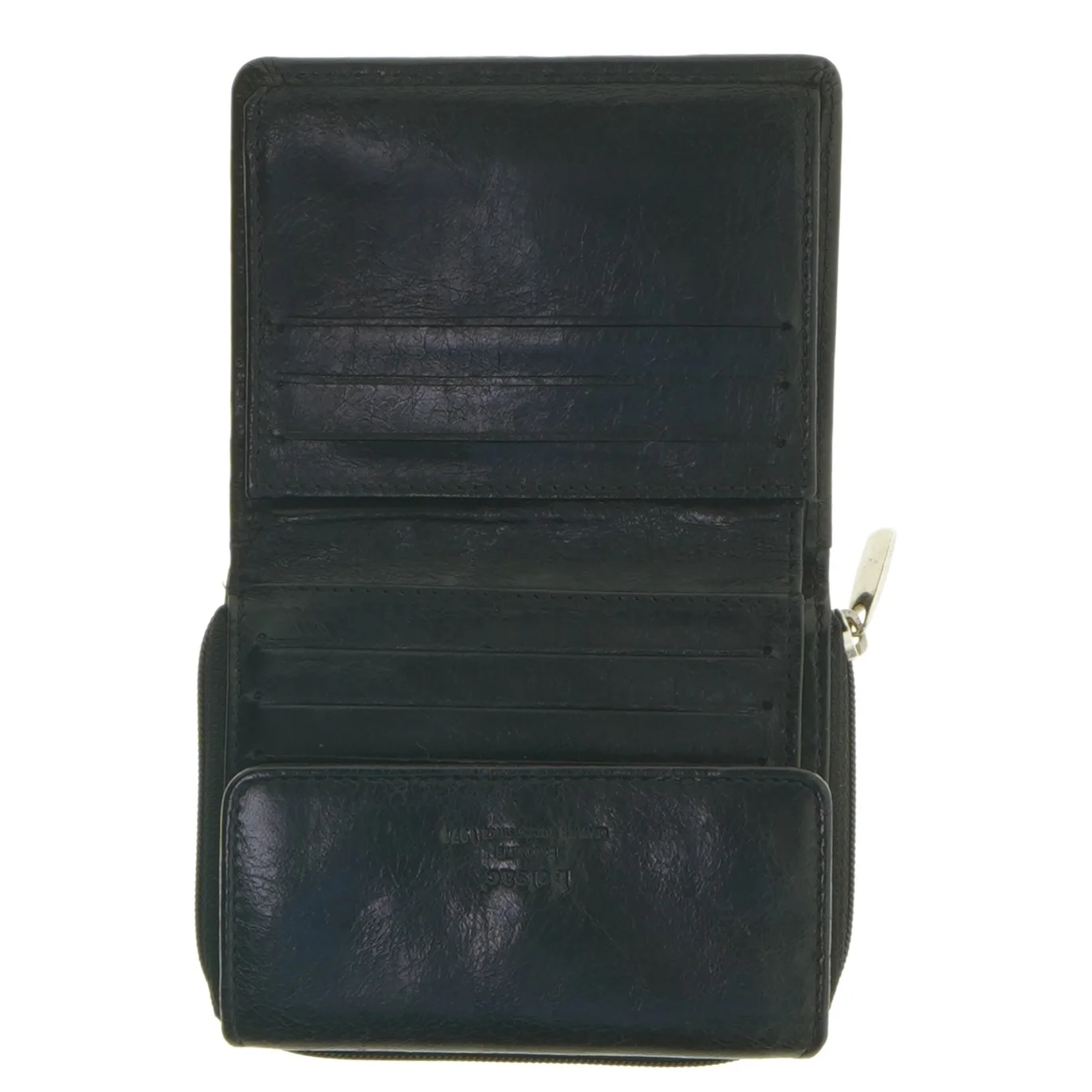 Sort læderpung fra Belsac (str. 11,5x9 cm)