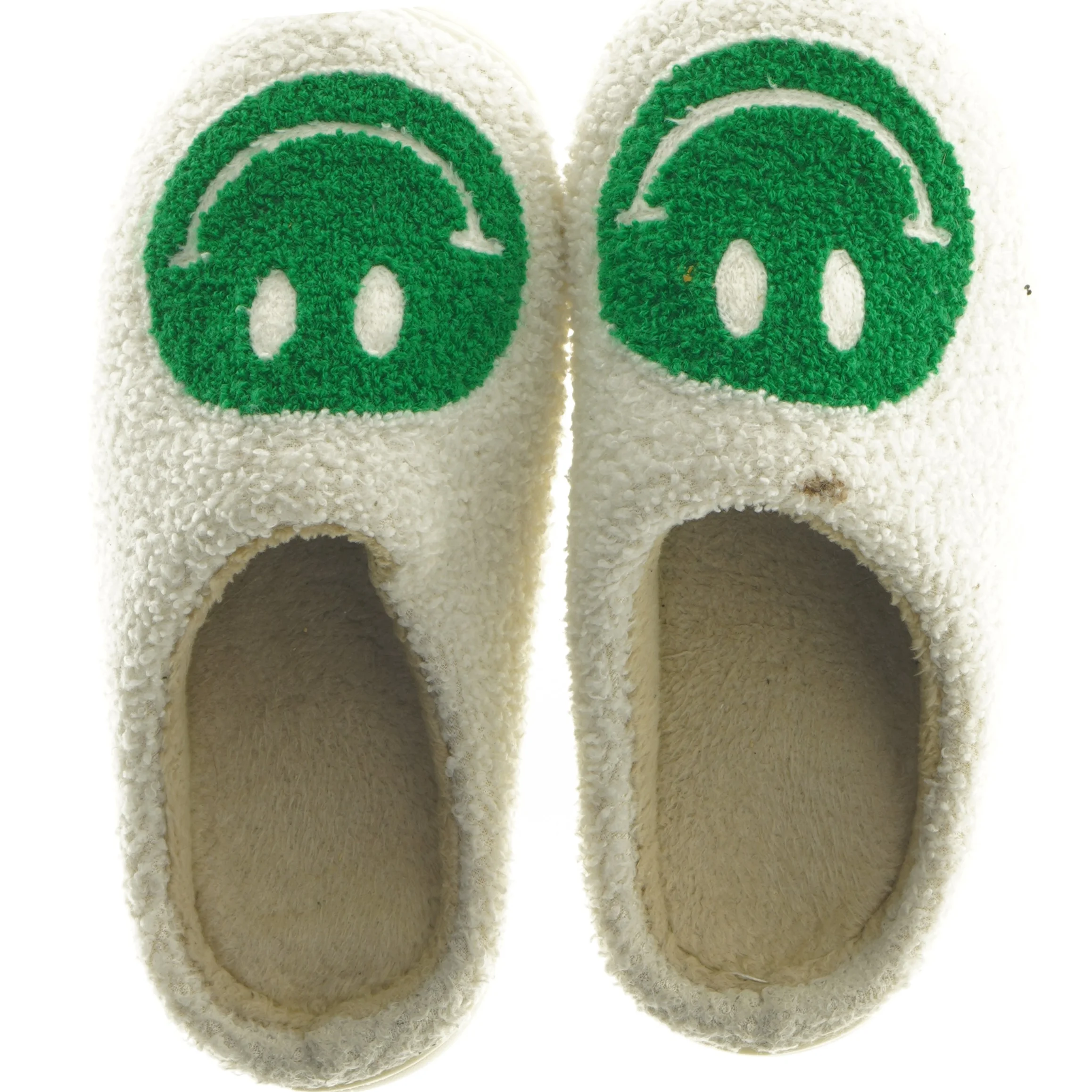 Hjemmesko med grøn smiley (str. 41-42 )