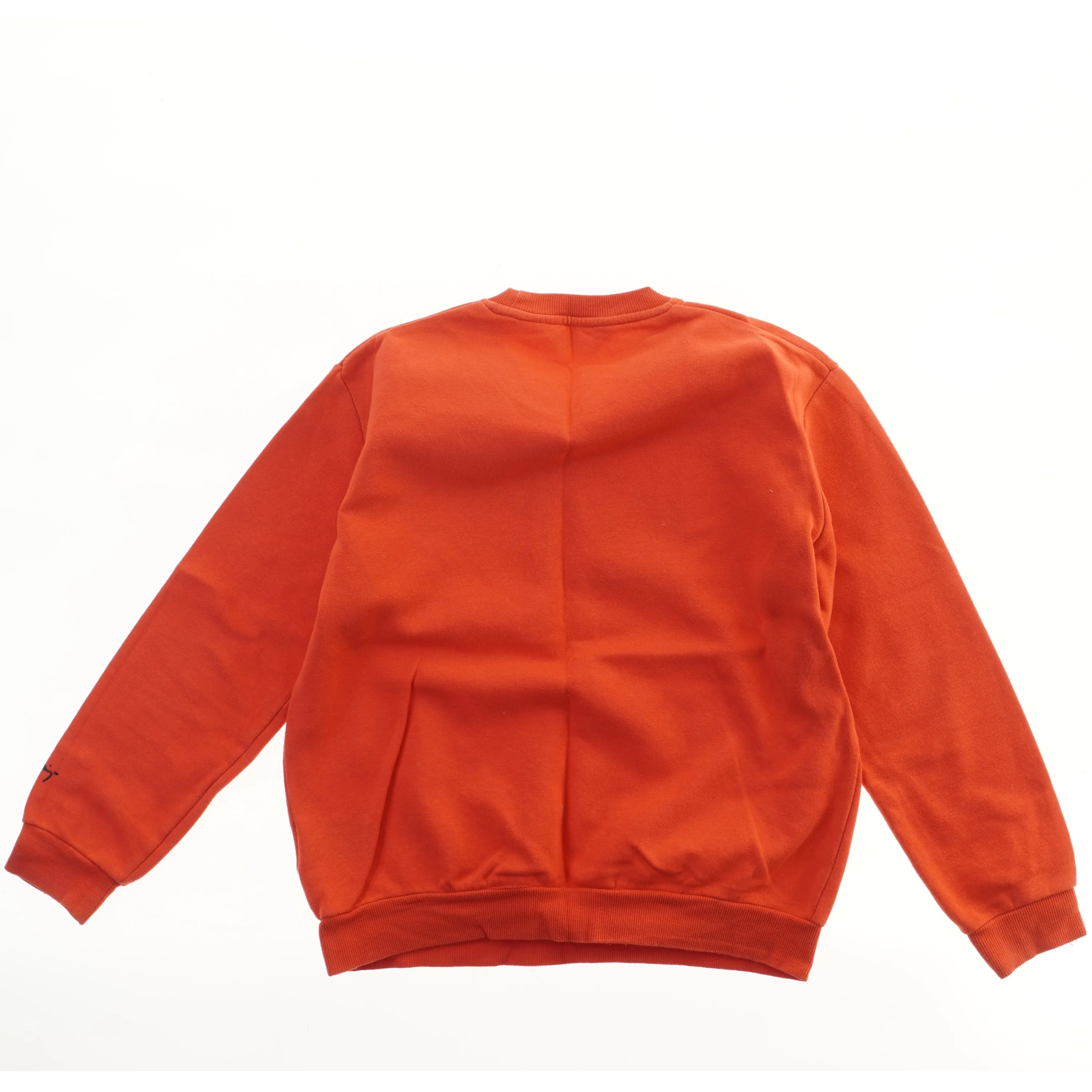 Orange sweatshirt med print fra H&M (str. 152)