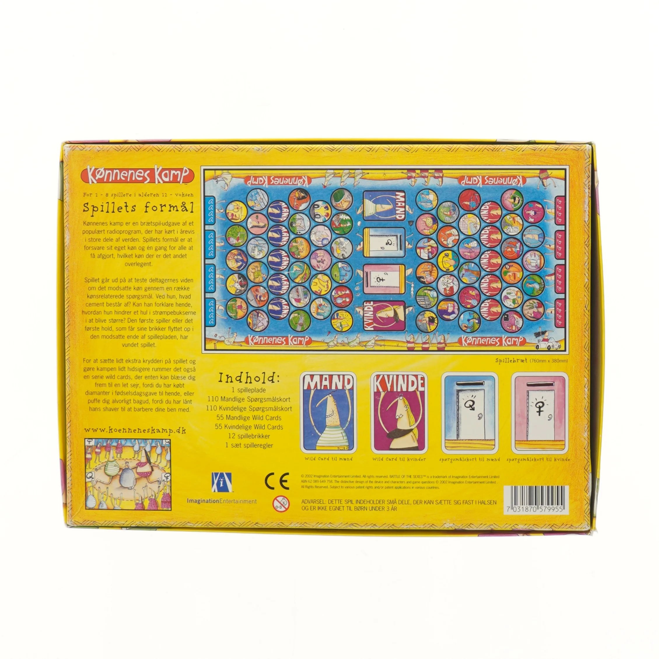 Kønnenes Kamp brætspil (str. 27x37 cm)