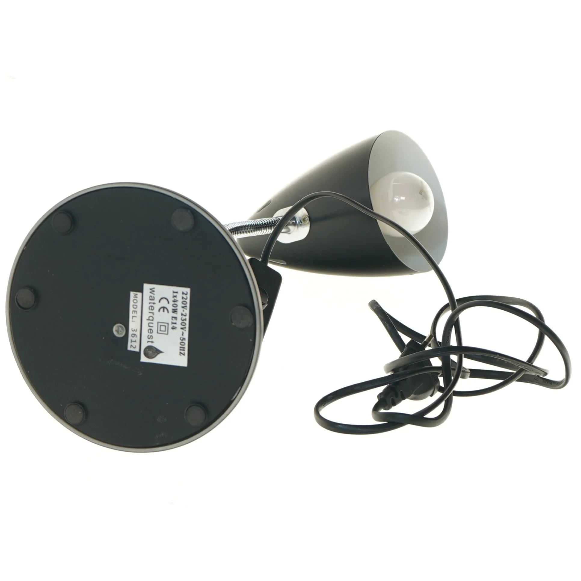 Sort bordlampe (str. 42 cm)