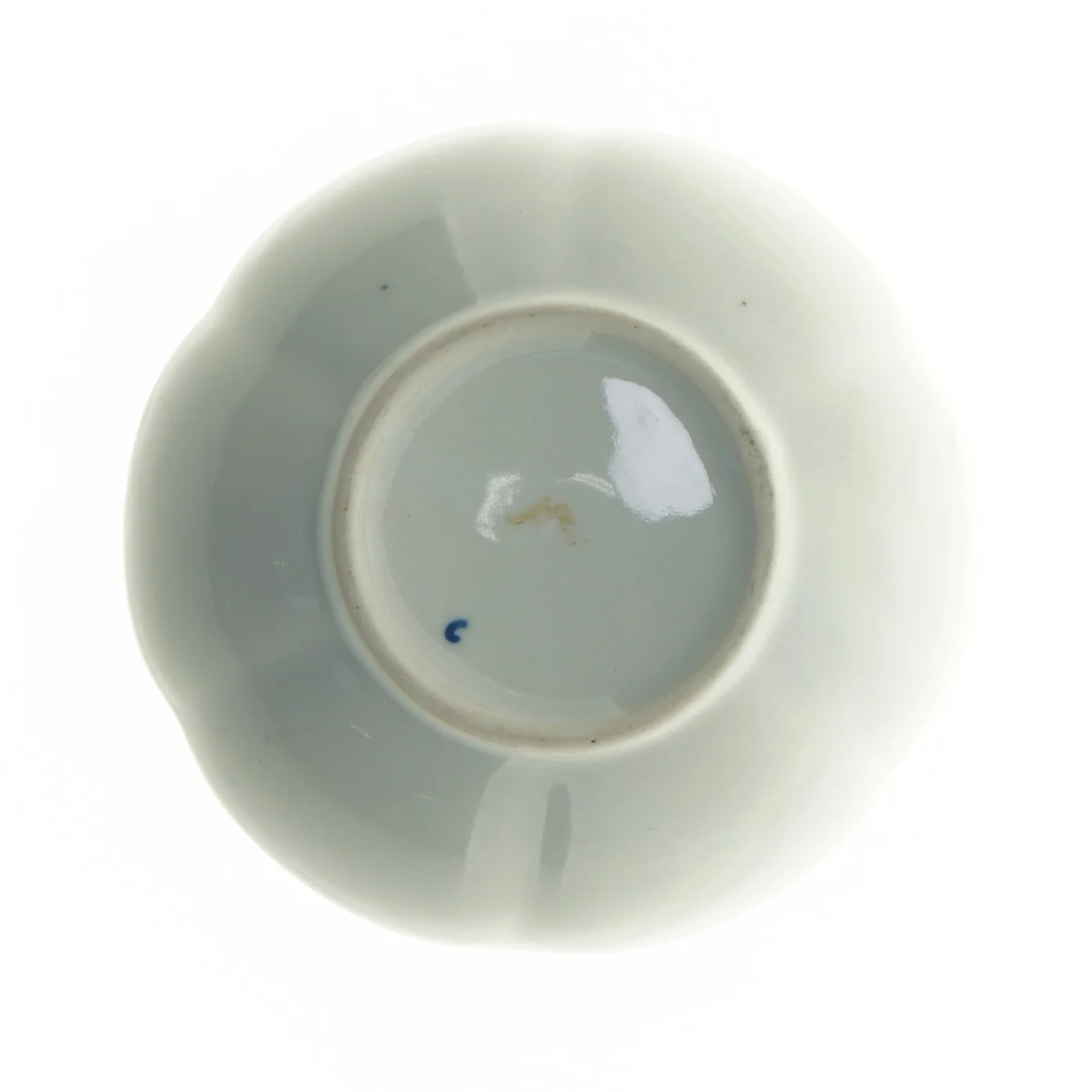 Keramisk skål med blomstermønster (str. Ø 14 cm)