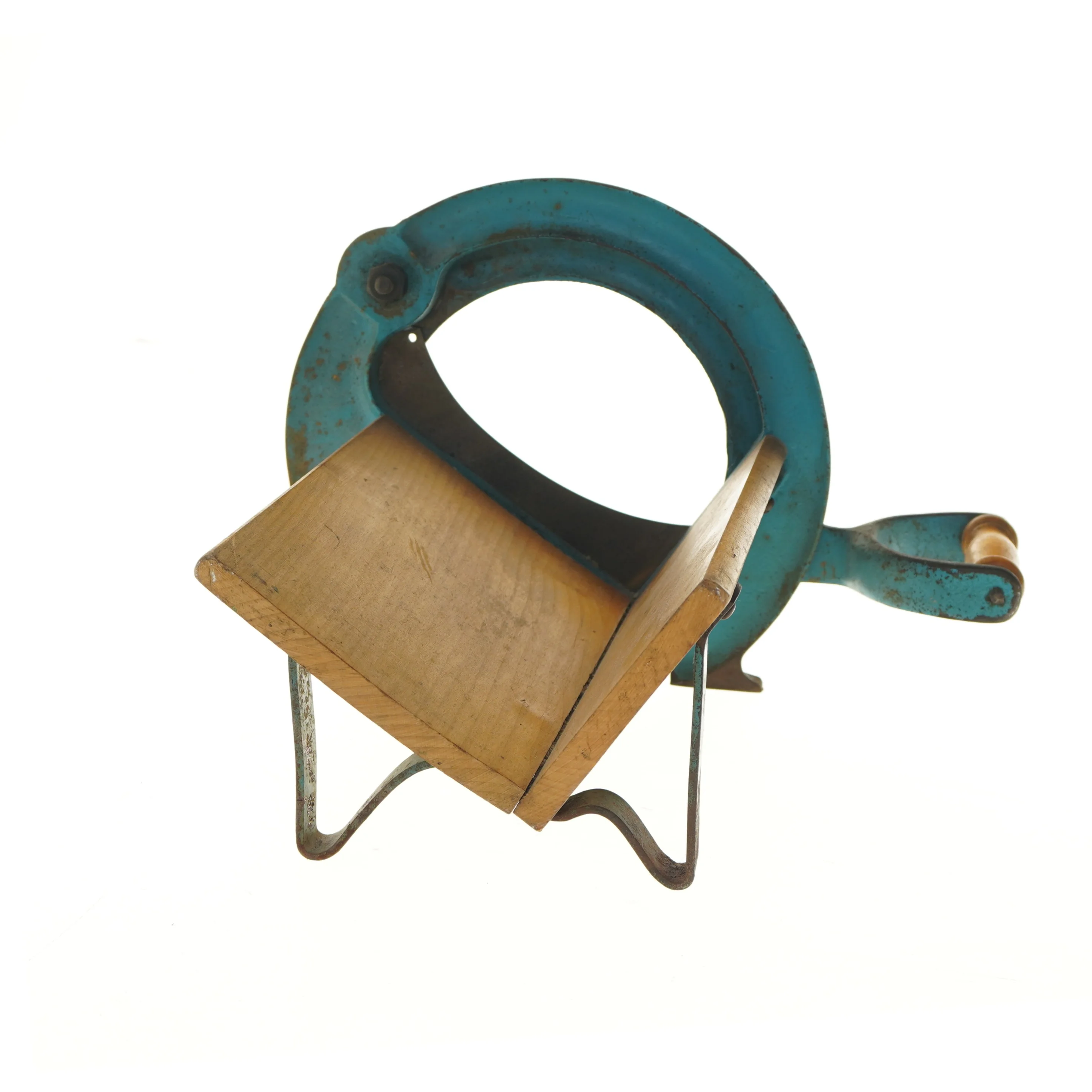 Brødskærer med træ og metal (str. 26x36x30 cm)