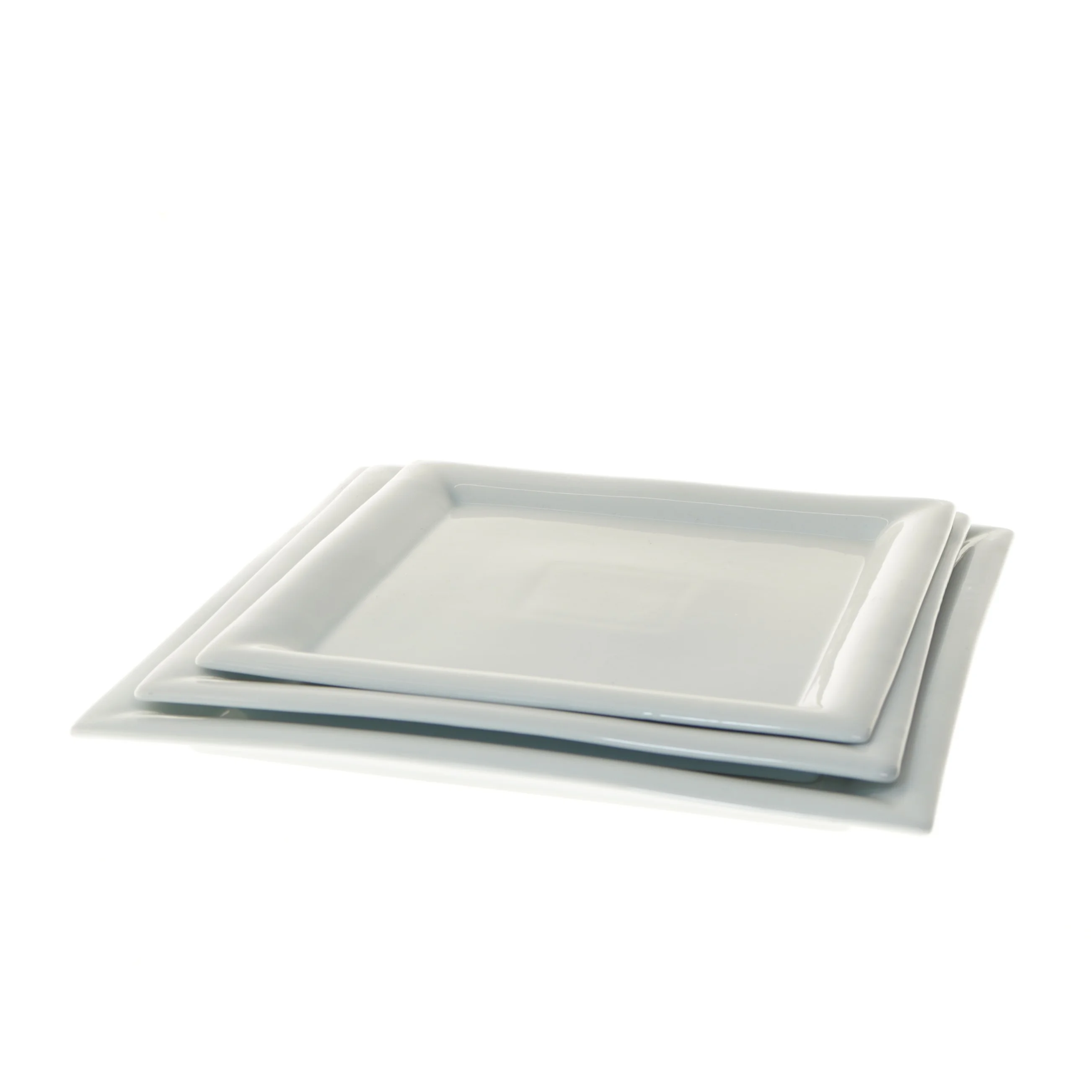 S&aelig;t med kvadratiske tallerkener (str. 3 stk 24x24 & 27x27 & 30x30 cm)