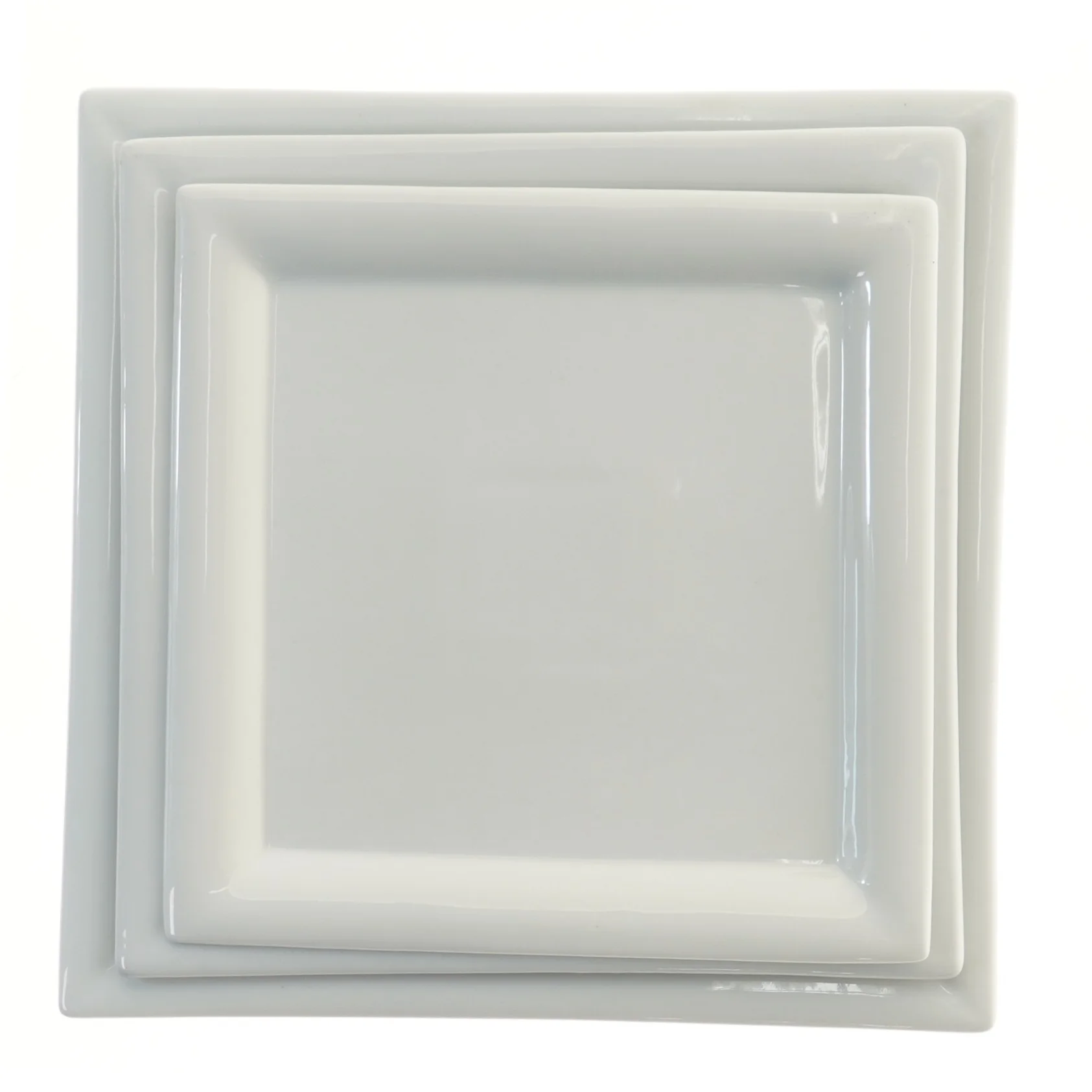 Sæt med kvadratiske tallerkener (str. 3 stk 24x24 & 27x27 & 30x30 cm)