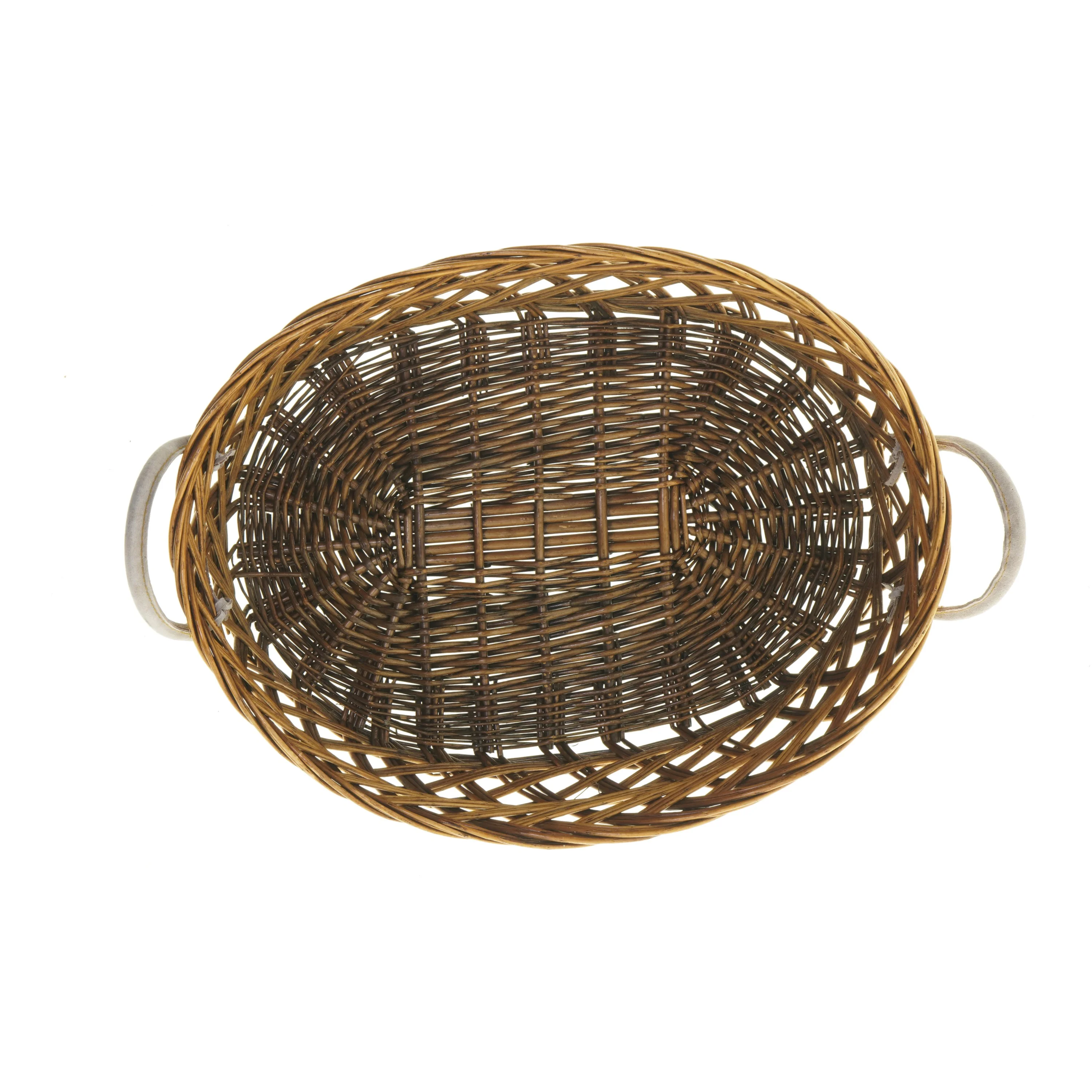 Flettet kurv med håndtag (str. 44x35 cm)