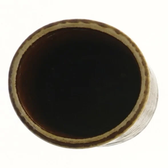 Keramisk vase med solmotiv fra Søholm (str. Ø 9,5x10 cm)